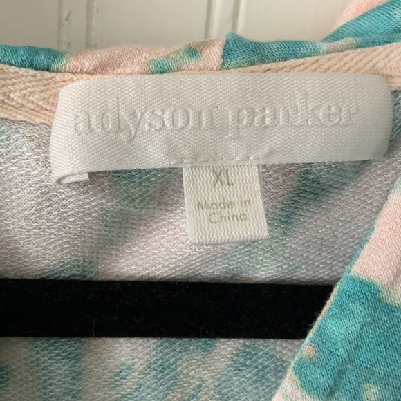 Alyson Parker women hoodie multicolor Pink Sz XL Face mask - Picture 6 of 6